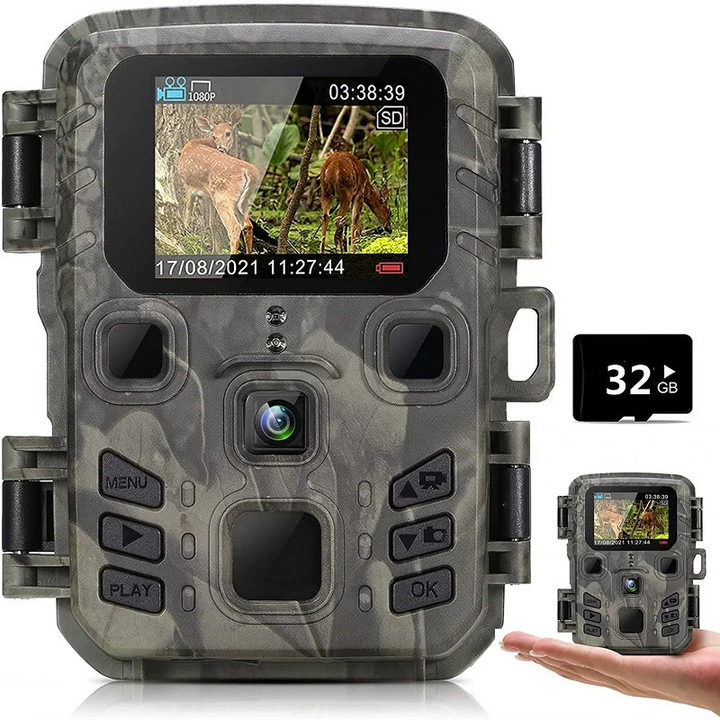 Outdoor Mini Trail Camera 4K HD 20MP 1080P Infrared Night Vision Motion Activated Hunting Trap