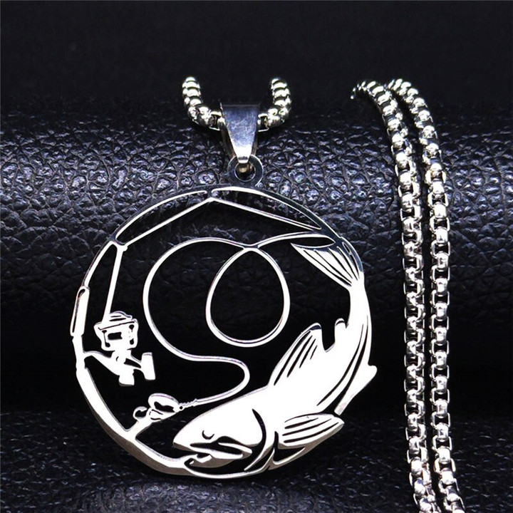 Fishing Stainless Steel Chain Necklace