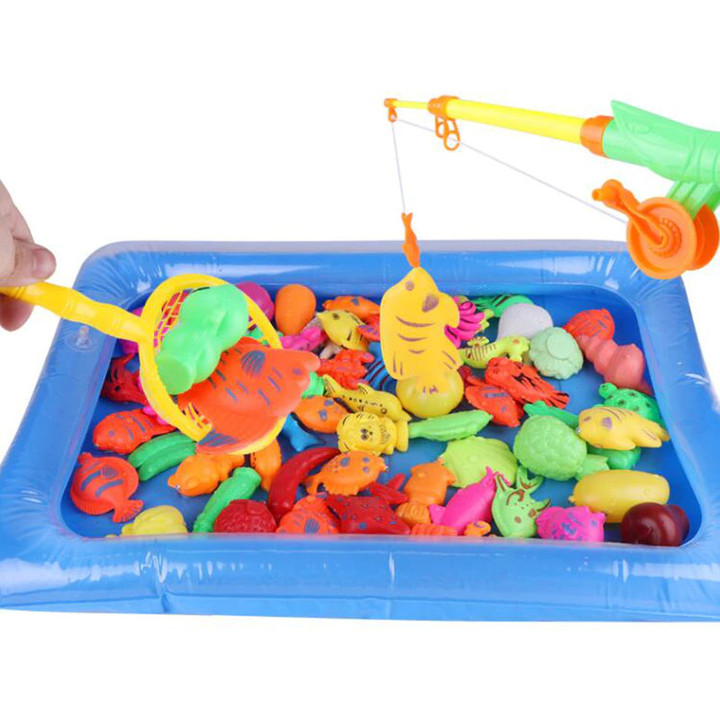 Children Boy girl fishing toy set