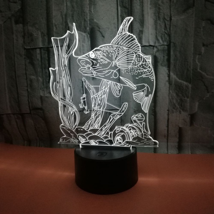 3D Fishing Lamp Illusion Night Light LED