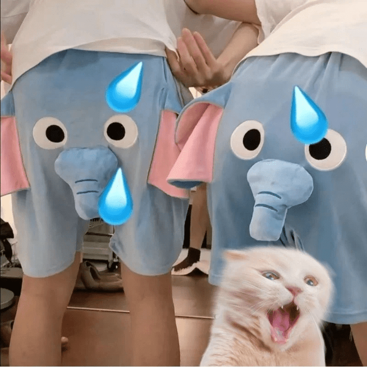 Elastic Elephant Shorts