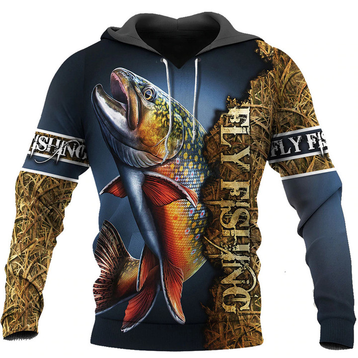 Beautiful Fly Fishing 3D All Over Printed Men Deluxe Hoodie