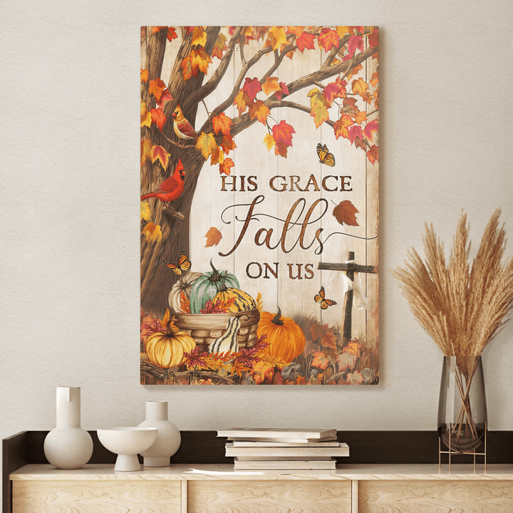Jesus Maple tree - His grace fall on us Portrait Canvas