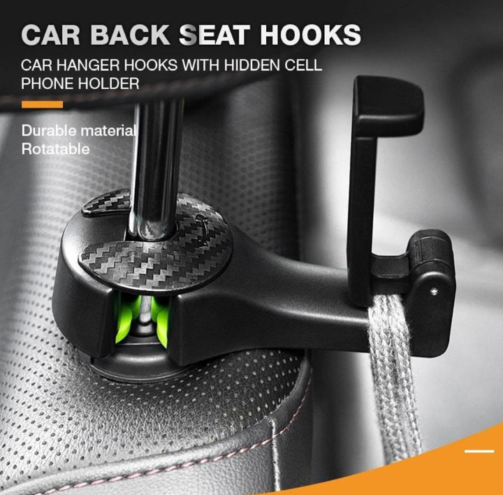 2 in 1 Car Headrest Hidden Hook