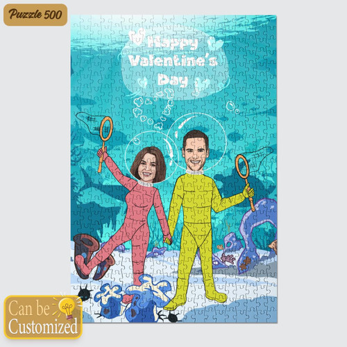 Custom couple' faces with "Under the sea" theme