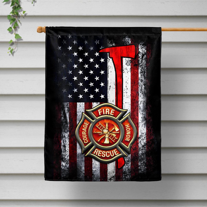 Firefighter Axe House Flag