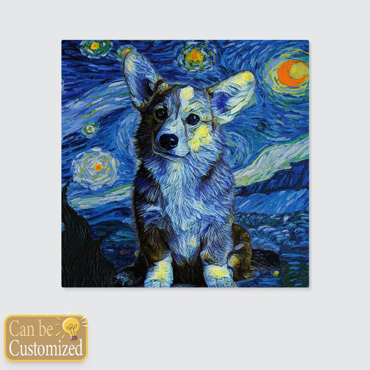 Custom pet on Van Gogh painting