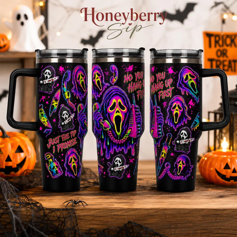 HALLOWEEN 1408261000 SKINNY STRAIGHT 40Oz TUMBLER - Dark Skull