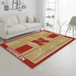 College Home Court Nebraska Basketball Team Logo Area Rug, Bedroom Rug, Home US Decor Indoor Outdoor Rugs