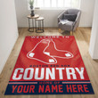 Boston Red Sox Personalized MLB Area Rug Carpet, Living Room Rug Home Decor Indoor Outdoor Rugs
