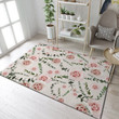 Beauty Rose Eucalyptus 1 Area Rug, Kitchen Rug, Family Gift US Decor Indoor Outdoor Rugs