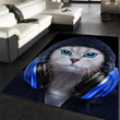 Hip Hop Tabby Cat In Hood Area Rug For Christmas Living room and bedroom Rug Home US Decor Indoor Outdoor Rugs