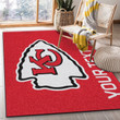Customizable Kansas City Chiefs Personalized Accent Rug NFL Area Rug For Christmas, Living Room Rug, Home Decor Floor Decor Indoor Outdoor Rugs