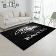 Baltimore Ravens Silver NFL Area Rug For Christmas, Living Room Rug, Home Decor Floor Decor Indoor Outdoor Rugs