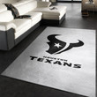 Houston Texans Silver NFL Area Rug, Living room and bedroom Rug, Christmas Gift US Decor Indoor Outdoor Rugs