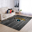 Jacksonville Jaguars Nfl Team Logo Grey Wooden Style Style Nice Gift Home Decor Rectangle Area Rug Indoor Outdoor Rugs