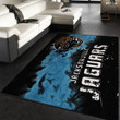 Jacksonville Jaguars Fade Rug Nfl Team Area Rug, Living Room Rug, Family Gift US Decor Indoor Outdoor Rugs