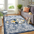 Buffalo Sabres Nhl Team Logo Skull Flower Style Nice Gift Home Decor Rectangle Area Rug Indoor Outdoor Rugs