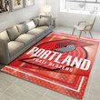 Portland Trail Blazers NBA Area Rug Carpet, Living Room Rug Room Decor Indoor Outdoor Rugs