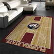 College Home Court Florida State Basketball Team Logo Area Rug, Kitchen Rug, US Gift Decor Indoor Outdoor Rugs