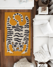 Tiger Pattern Pop Art Rug Rugs for Your Living Room Modern Art Decorative Area Rug/Beige and Yellow