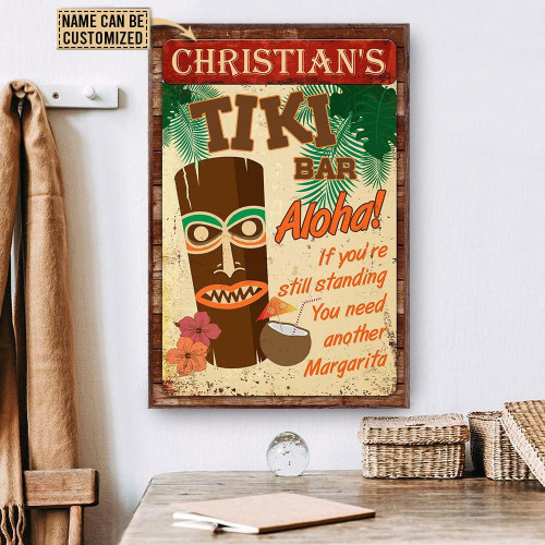 Personalized Bespoke Custom Meaningful Gift Tiki Bar If Youre Still Standing  Poster Canvas Art, Toptrendygear Framed Matte Canvas Prints