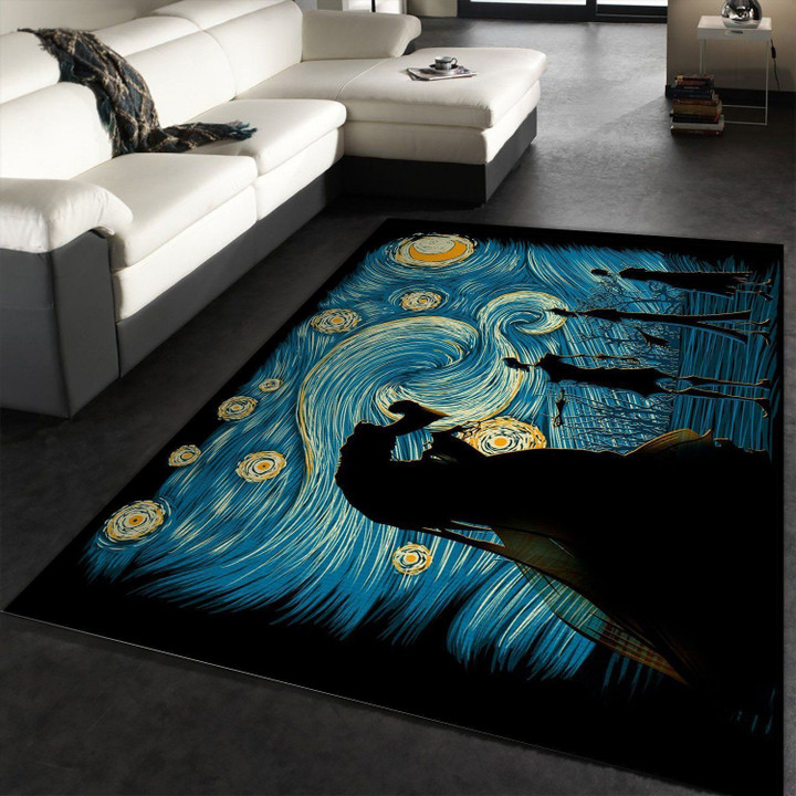 Starry Hallows Starry Art Area Rug, Living room and bedroom Rug, Christmas Gift US Decor Indoor Outdoor Rugs