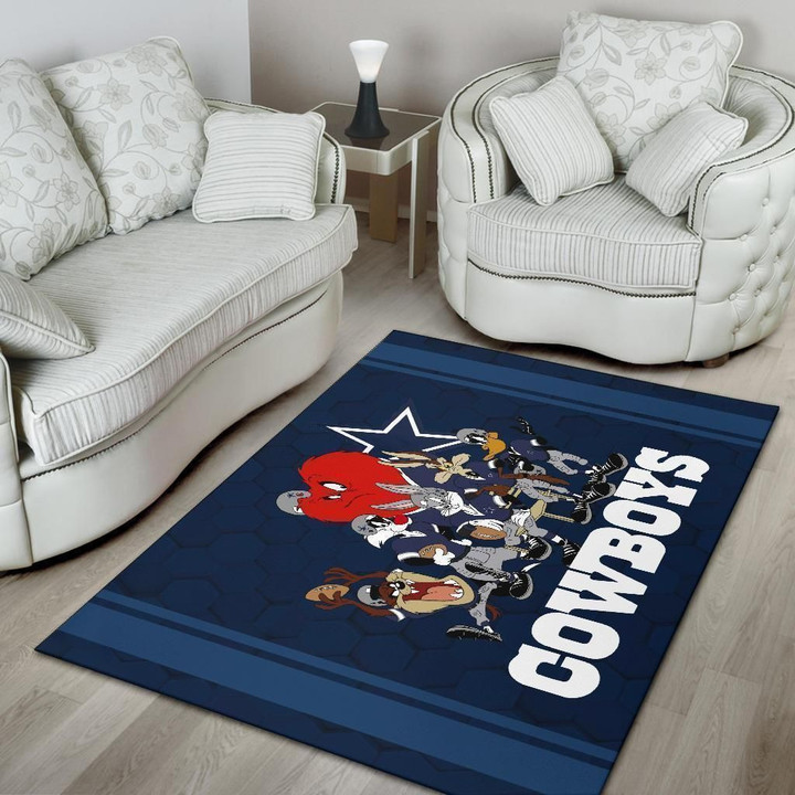 Looney Tunes Cowboys Rug Area Football Carpet Fan Indoor Outdoor Rugs