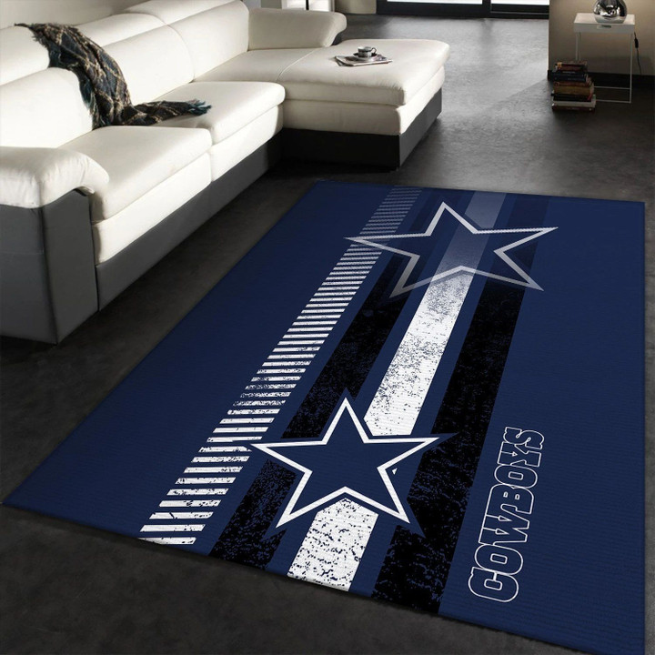 Dallas Cowboys Nfl Team Logo Rug Room Carpet Custom Area Floor Home Decor Indoor Outdoor Rugs