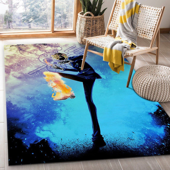 Soul Of The Black Leg Anime Hero Area Rug, Living room and bedroom Rug, Home Decor Floor Decor Indoor Outdoor Rugs