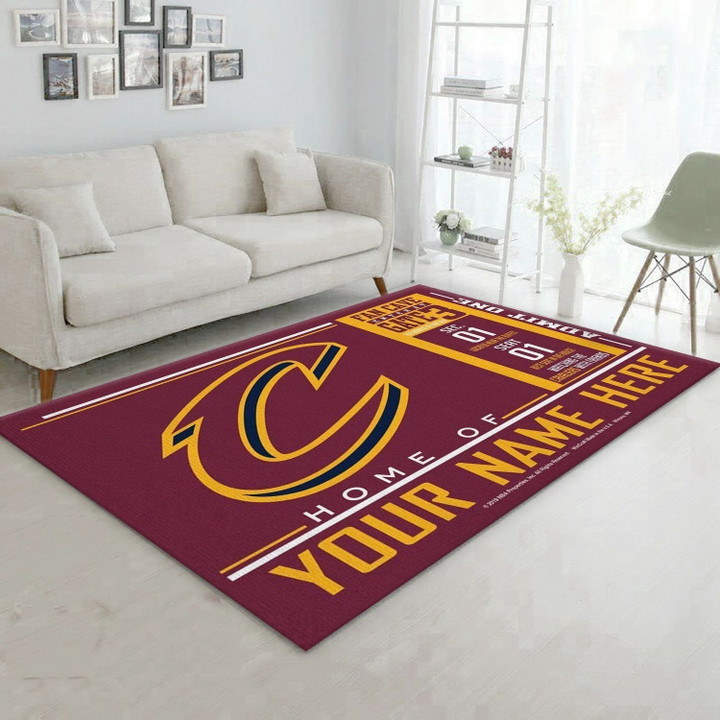 Customizable Cleveland Cavaliers Wincraft Personalized NBA Area Rug For Christmas Living Room Rug Home US Decor Indoor Outdoor Rugs