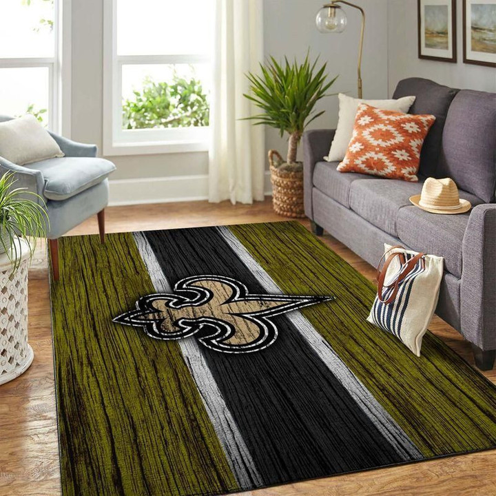 New Orleans Saints Nfl Rug Room Carpet Sport Custom Area Floor Home Decor Indoor Outdoor Rugs