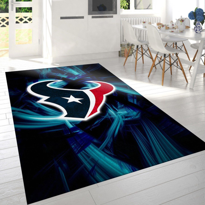 Houston Texans Nfl Logo Area Rug For Gift Bedroom Rug Home Decor Floor Decor Indoor Outdoor Rugs