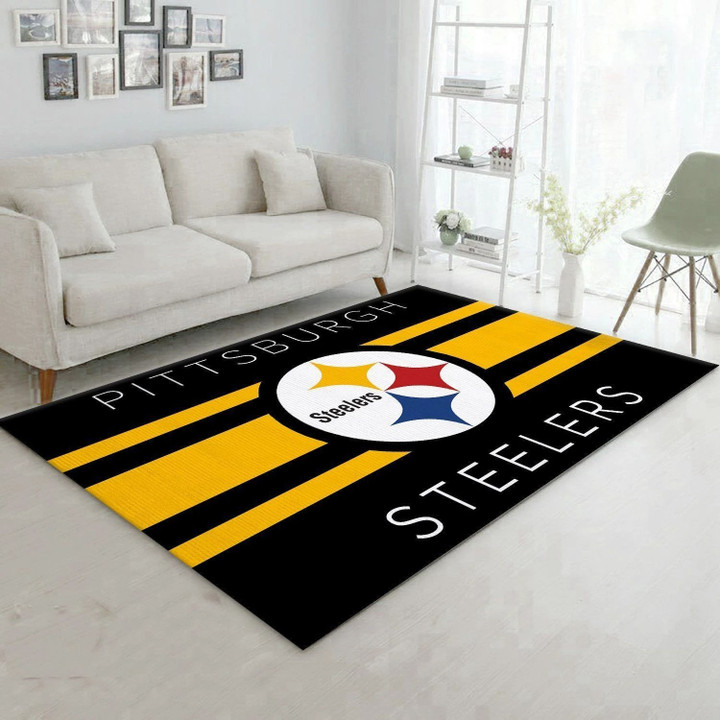 Pittsburgh Steelers 29726 Nfl Football Rug Room Carpet Sport Custom Area Floor Home Deco Indoor Outdoor Rugs