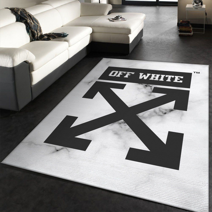 Off White Rectangle Rug Fashion Brand Rug Christmas Gift US Decor Indoor Outdoor Rugs