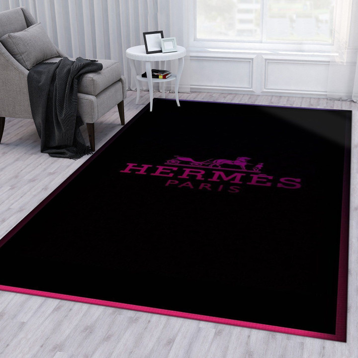 Hermes Ver6 Fashion Brand Area Rug Bedroom Rug Family Gift US Decor Indoor Outdoor Rugs