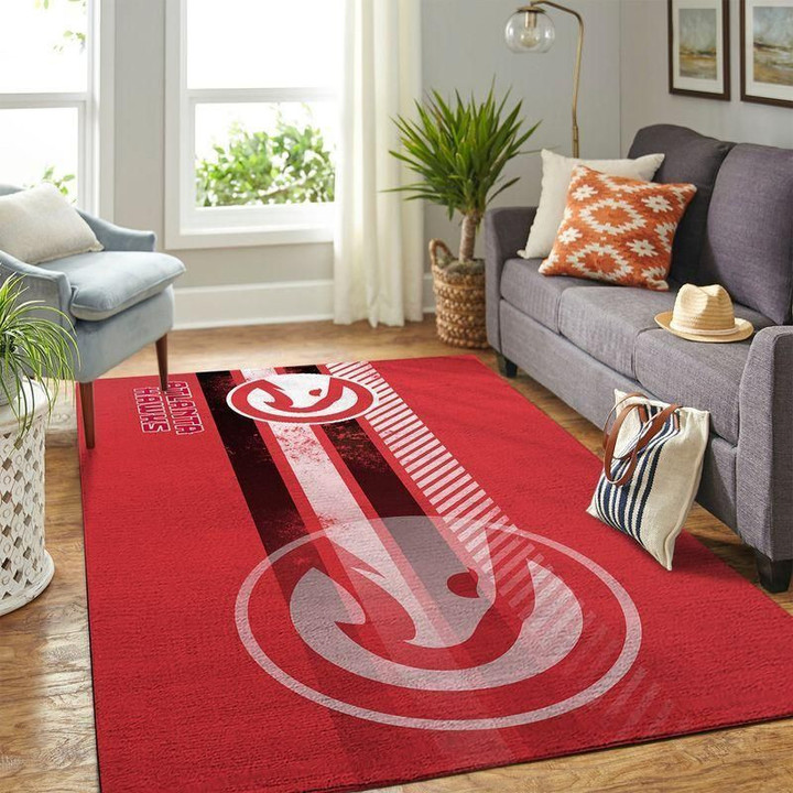Atlanta Hawks Nba Team Logo Rug Room Carpet Custom Area Floor Home Decor Indoor Outdoor Rugs