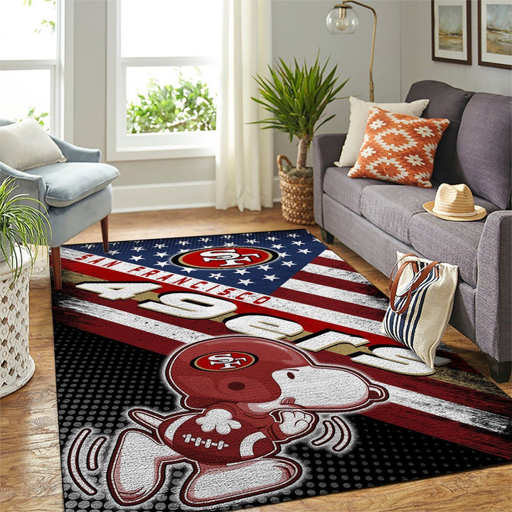 Houston Texans Nfl Team Logo Snoopy Us Style Nice Gift Home Decor Rectangle Area Rug Indoor Outdoor Rugs