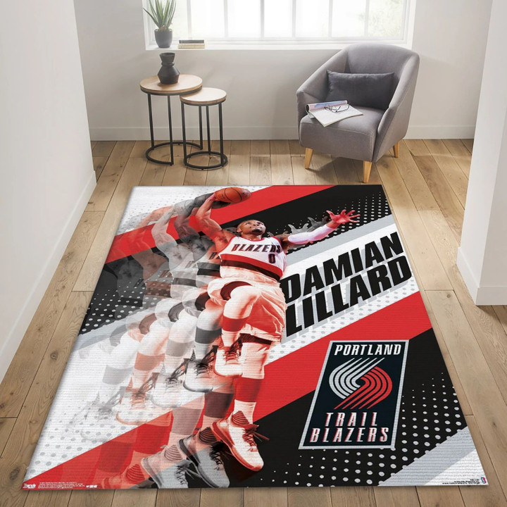 Damian Lillard Portland Trail Blazers NBA Area Rug For Christmas, Living Room Rug Home Decor Indoor Outdoor Rugs