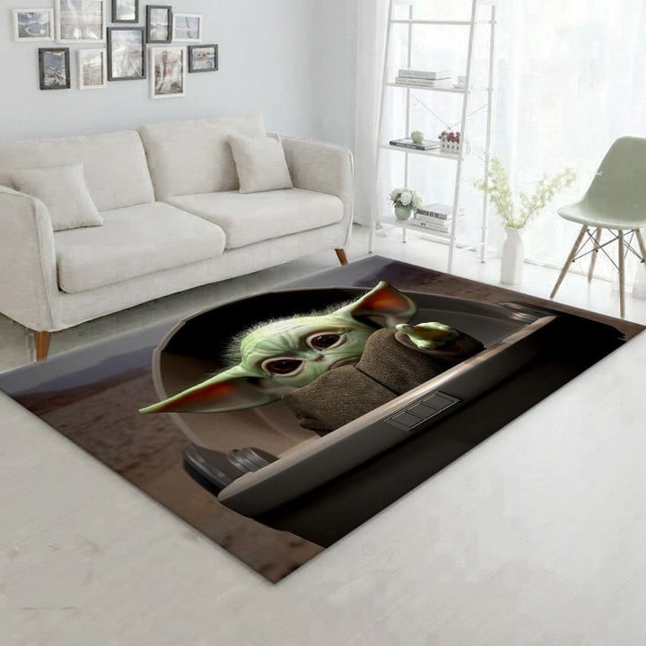 Baby Yoda Ver9 Area Rug For Christmas Bedroom Rug Family Gift US Decor Indoor Outdoor Rugs