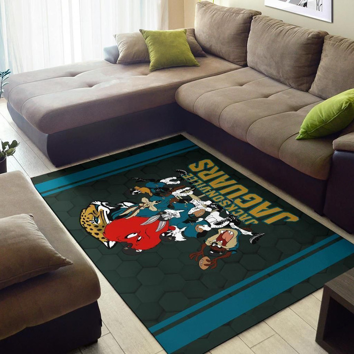 Looney Tunes Jaguars Team Rug Area Football Carpet Fan Gift Indoor Outdoor Rugs