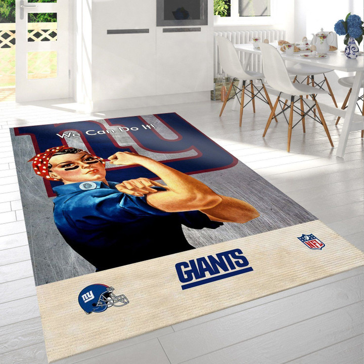 New York Giants Nfl Team Logo Rug Bedroom Rug US Gift Decor Indoor Outdoor Rugs