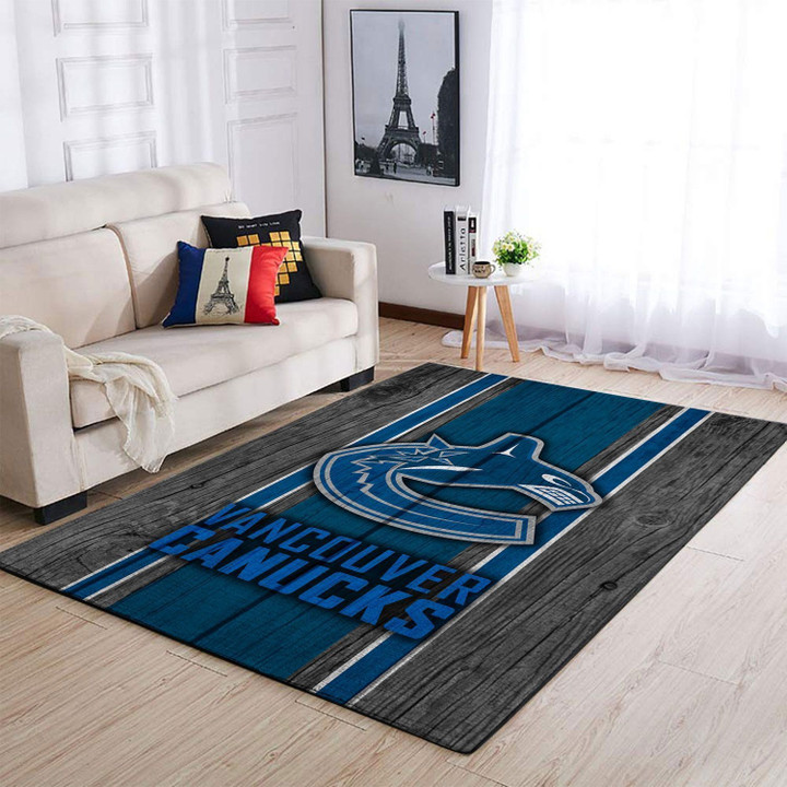 Vancouver Canucks Nhl Team Logo Style Nice Gift Home Decor Rectangle Area Rug Indoor Outdoor Rugs