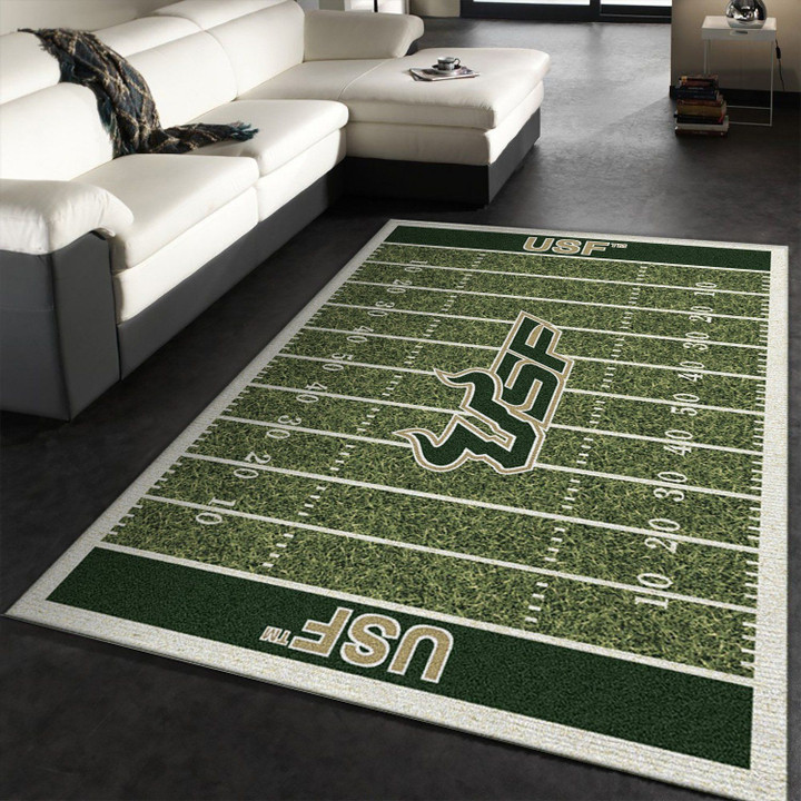College South Florida NFL Team Logo Area Rug, Bedroom Rug, Christmas Gift US Decor Indoor Outdoor Rugs