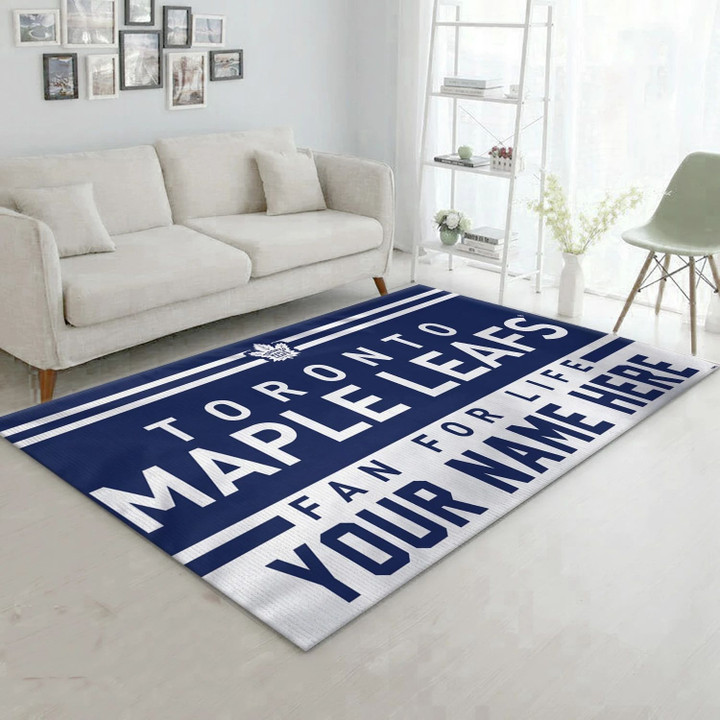 Toronto Maple Leafs Personal NHL Team Logo Area Rug, Sport Living Room Rug Home Decor Indoor Outdoor Rugs