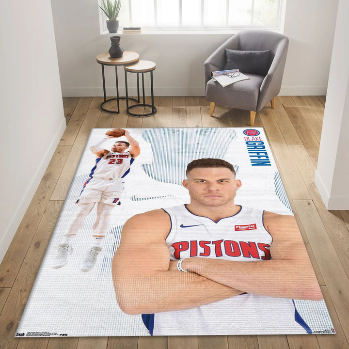 Blake Griffin Detroit Pistons NBA Area Rug Carpet, Living Room Rug US Decor Indoor Outdoor Rugs