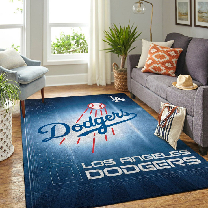 Los Angeles Dodgers Mlb Team Logo Style Nice Gift Home Decor Rectangle Area Rug Indoor Outdoor Rugs