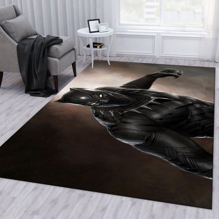 Black Panther Ver1 Movie Area Rug Bedroom Rug Home Decor Floor Decor Indoor Outdoor Rugs