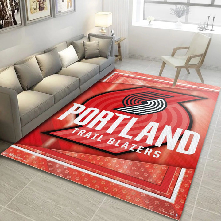 Portland Trail Blazers NBA Area Rug Carpet, Living Room Rug Room Decor Indoor Outdoor Rugs