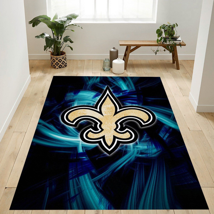 New Orleans Saints Nfl Area Rug Living Room Rug Home US Decor Indoor Outdoor Rugs
